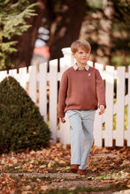 Load image into Gallery viewer, Isaac's Sweater - Gray Bay Brown w/ Palmetto Pearl Stork
