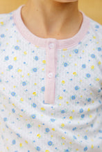 Load image into Gallery viewer, Sara Jane's Long Sleeve Short Set - Dunwoody Daisy w/ Palm Beach Pink - Pointelle
