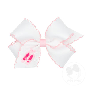 Wee Ones Medium Moonstitch Bow - Ballerina