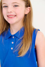 Load image into Gallery viewer, Sleeveless Anna Price Polo - Rockefeller Royal w/ Richmond Red

