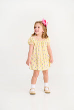 Load image into Gallery viewer, Sandy Smocked Dress - Fairway Floral w/ Winter Park Pink Smocking - Pima
