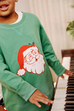 Load image into Gallery viewer, Cassidy Comfy Crewneck - Kiawah Kelly Green w/ Santa
