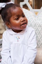 Load image into Gallery viewer, Britt Romper - White w/ Palm Beach Pink - Balloon Embroidery - Long Sleeve
