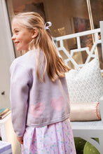 Load image into Gallery viewer, Cambridge Cardigan - Lauderdale Lavender w/ Pier Party Pink - Hearts Intarsia
