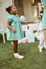Load image into Gallery viewer, Holly Day Dress - Turks Teal w/ Flower Embroidery - Broadcloth
