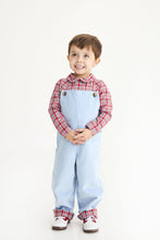 Load image into Gallery viewer, Teddy's Tab Longall - Barrington Blue w/ Woodspoint Plaid - Corduroy
