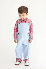 Load image into Gallery viewer, Teddy's Tab Longall - Barrington Blue w/ Woodspoint Plaid - Corduroy
