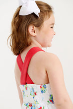 Load image into Gallery viewer, Reagan Romper - Biltmore Blooms w/ Richmond Red - Pima

