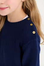 Load image into Gallery viewer, Isabelle's Sweater - Nantucket Navy w/ Buttons
