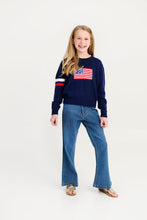 Load image into Gallery viewer, Seaton Sweater - Nantucket Navy w/ American Flag

