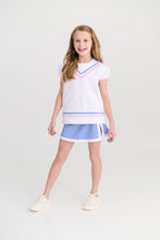 Load image into Gallery viewer, Prepletic™ Samantha Skort - Park City Periwinkle w/ White
