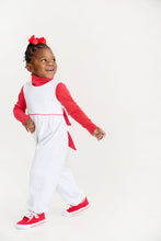 Load image into Gallery viewer, Rebecca Romper - Kiawah Kelly Green Microdot w/ Richmond Red - Sleeveless - Pima
