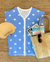 Load image into Gallery viewer, Colada Coverup - Ladies&#39; - North Sea Stars w/ Worth Ave White
