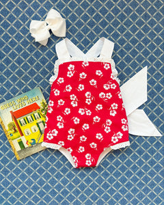 Sisi Sunsuit - Fairfax Flowers w/ Worth Ave White - Broadcloth