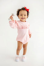 Load image into Gallery viewer, Biltmore Bubble - Sandpearl Pink w/ Rosebud Embroidery - Long Sleeve
