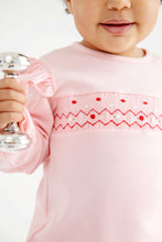 Load image into Gallery viewer, Biltmore Bubble - Sandpearl Pink w/ Rosebud Embroidery - Long Sleeve
