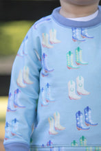 Load image into Gallery viewer, Cassidy Comfy Crewneck - Cute to Boot - Buckhead Blue w/ Park City Periwinkle
