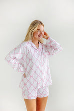 Load image into Gallery viewer, Let Me Lounge Top - Belle Meade Bow w/ Pier Party Pink - Long Sleeve - Ladies&#39;
