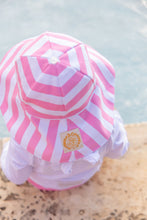 Load image into Gallery viewer, Cissy Sunhat - Hamptons Hot Pink Caicos Cabana Stripe - Swim
