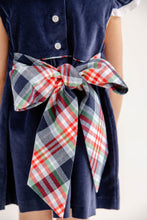 Load image into Gallery viewer, Franny Frock - Nantucket Navy w/ White and Covington Cottage Plaid - Velveteen
