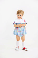 Load image into Gallery viewer, Towne's Top Sail Bubble -  Kensington Court Plaid w/ White - Woven
