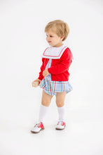 Load image into Gallery viewer, Towne's Top Sail Bubble -  Kensington Court Plaid w/ White - Woven
