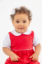 Load image into Gallery viewer, Rebecca Romper - Richmond Red w/ Fair Street Floral - Sleeveless - Pima
