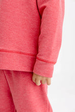 Load image into Gallery viewer, Cassidy Comfy Crewneck - Richmond Red (Heathered) w/ Nantucket Navy
