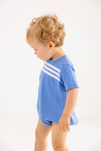 Load image into Gallery viewer, Beau Bubble - Sunrise Blvd Blue w/ White Stripes - Short Sleeve
