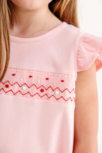 Load image into Gallery viewer, Angel Sleeve Biltmore Dress - Sandpearl Pink w/ Rosebud Embroidery
