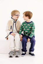 Load image into Gallery viewer, Smitty Sweatshirt - Windsor Wagon (Grier Green) w/ Nantucket Navy

