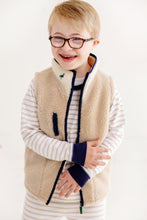 Load image into Gallery viewer, Cassidy and Gates Sweat Set - Keeneland Khaki Stripe w/ Navy
