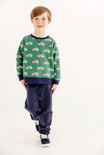 Load image into Gallery viewer, Smitty Sweatshirt - Windsor Wagon (Grier Green) w/ Nantucket Navy
