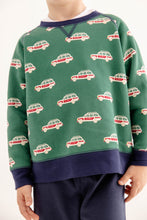 Load image into Gallery viewer, Smitty Sweatshirt - Windsor Wagon (Grier Green) w/ Nantucket Navy

