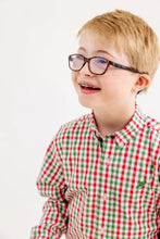 Load image into Gallery viewer, Dean's List Dress Shirt - Richmond Red &amp; Kiawah Kelly Green Gingham
