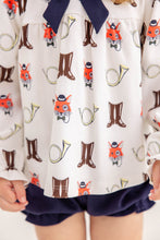 Load image into Gallery viewer, Banks Bow Bloomer Set - Happy Hunting w/ Navy - Long Sleeve
