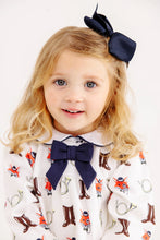 Load image into Gallery viewer, Banks Bow Bloomer Set - Happy Hunting w/ Navy - Long Sleeve

