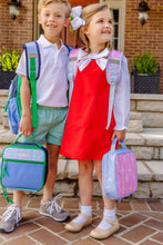 Load image into Gallery viewer, Leighton Lunch Box - Barbados Blue w/ Beale Street Blue &amp; Navy
