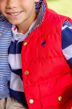 Load image into Gallery viewer, Vaughn Vest - Richmond Red w/ Nantucket Navy Stripe

