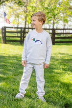 Load image into Gallery viewer, Cassidy Comfy Crewneck - Grantley Gray (Heathered) w/ Duck
