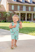 Load image into Gallery viewer, Jack Keene Jon Jon - Gibson Island Green Mini Gingham w/ Apples - Broadcloth
