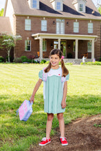 Load image into Gallery viewer, Leighton Lunch Box - Bell Court Bows (Hamptons Hot Pink) w/ Beale Street Blue
