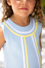 Load image into Gallery viewer, Annie Apron Dress - Beale Street Blue w/ White &amp; Lake Worth Yellow
