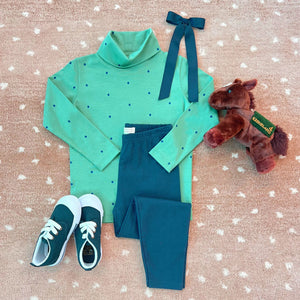 Tatum's Turtleneck Shirt - Gallatin Green Microdot
