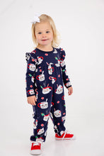 Load image into Gallery viewer, Leigh Ann Angel Sleeve Romper - Keeping Spirits Bright (Navy) - Heavy Knit
