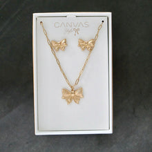 Load image into Gallery viewer, Waverly Bow Earring &amp; Necklace Set
