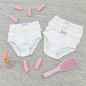 Pippy's Underpinnings Set - Worth Ave White w/ Multicolor Bows (5-pack)