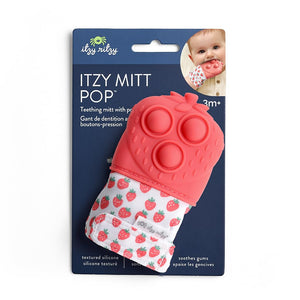 Teething Mitt - Pop - Strawberry