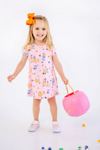 Load image into Gallery viewer, Polly Play Dress - Candy &amp; Critters (Sandpearl Pink) - Short Sleeve
