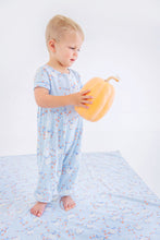 Load image into Gallery viewer, Bradford Romper - Gourd-geous (Buckhead Blue) - Short Sleeve - Pima
